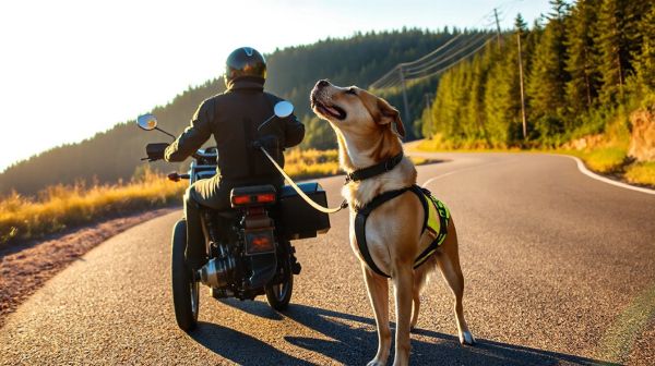 Top astuces pour assurer un trajet moto sûr avec un grand chien